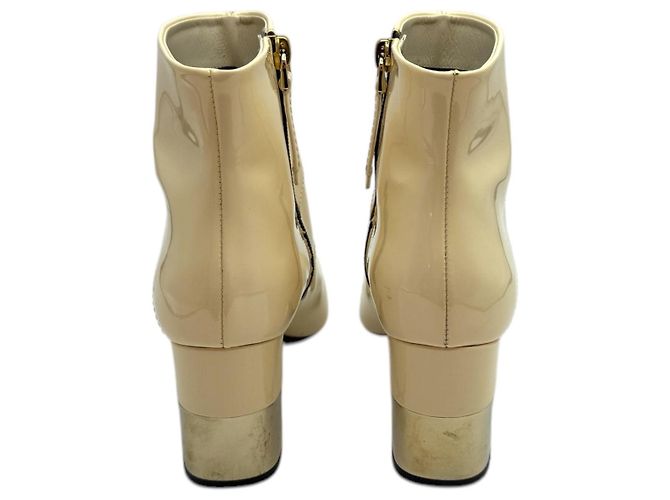 Roger Vivier Botines Illusion de Charol Blanco - vista 5
