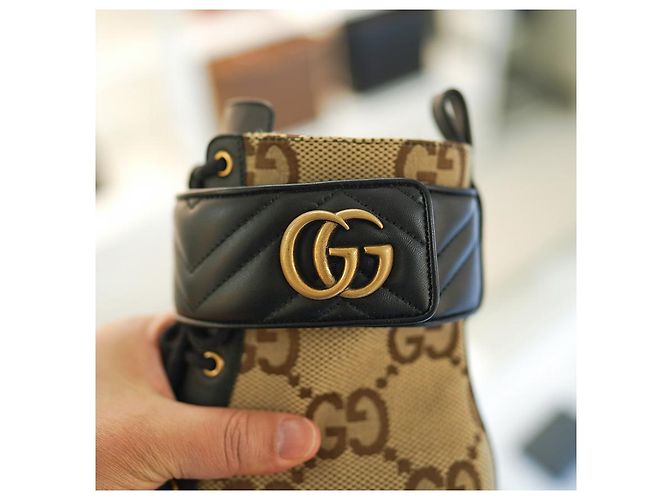 Gucci Botines de Mujer de Tela Beige Castaño - vista 19