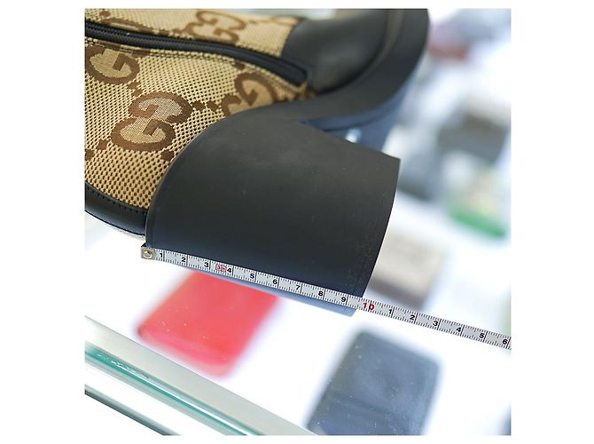 Gucci Botines de Mujer de Tela Beige Castaño - vista 21