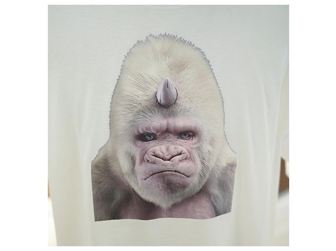 Burberry Herren T-Shirt mit kurzen Ärmeln aus Baumwolle in optischem Weiß mit Druck - Ansicht 17