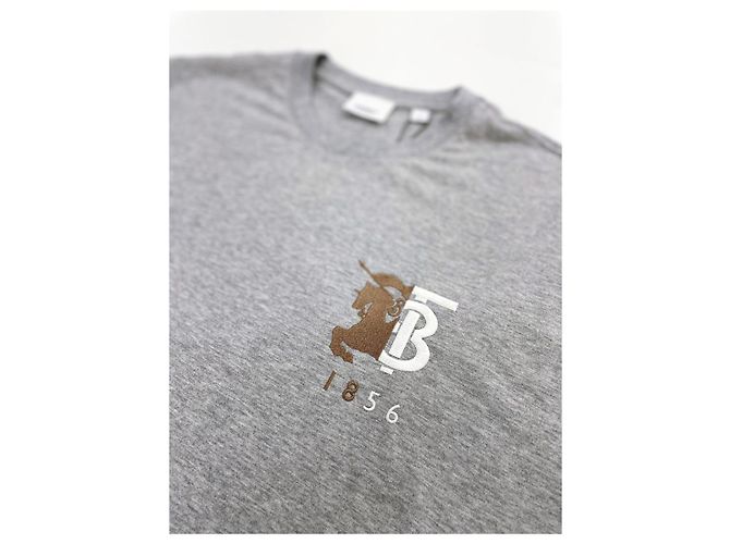 Burberry Grau gesticktes Logo T-Shirt Rot - Ansicht 11