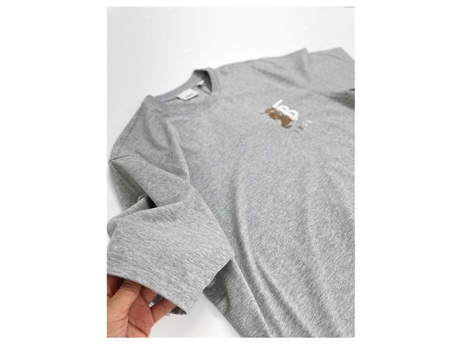 Burberry Grau gesticktes Logo T-Shirt Rot - Ansicht 14