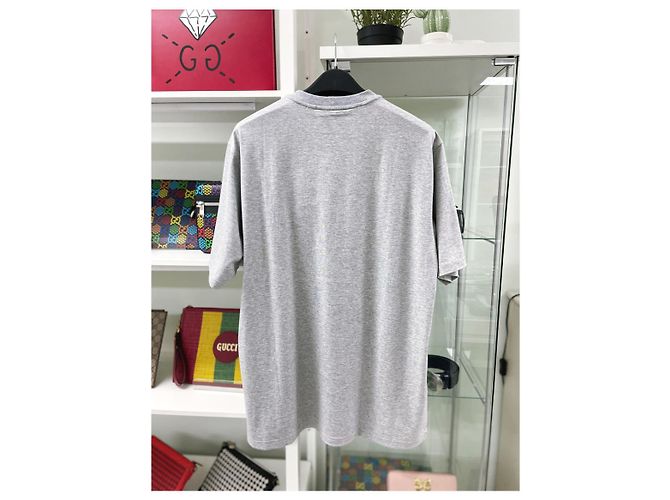 Burberry Grau gesticktes Logo T-Shirt Rot - Ansicht 5