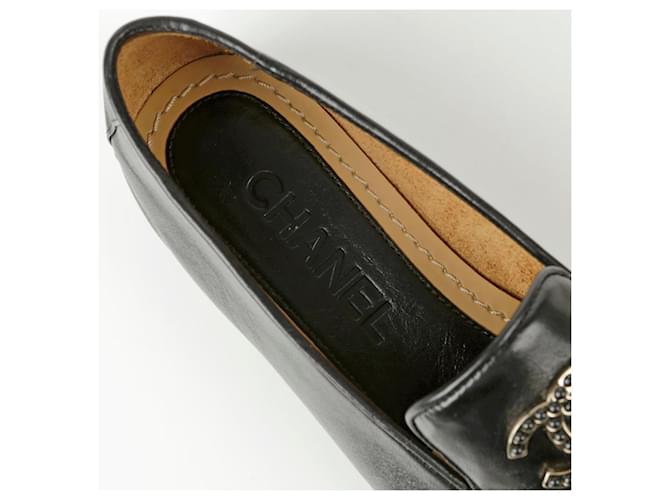 Chanel Mocassini con logo CC Nero - vista 10