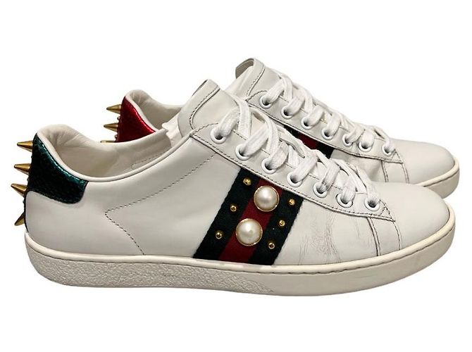 Gucci Sneakers Ace Stud da donna Bianco - vista 2