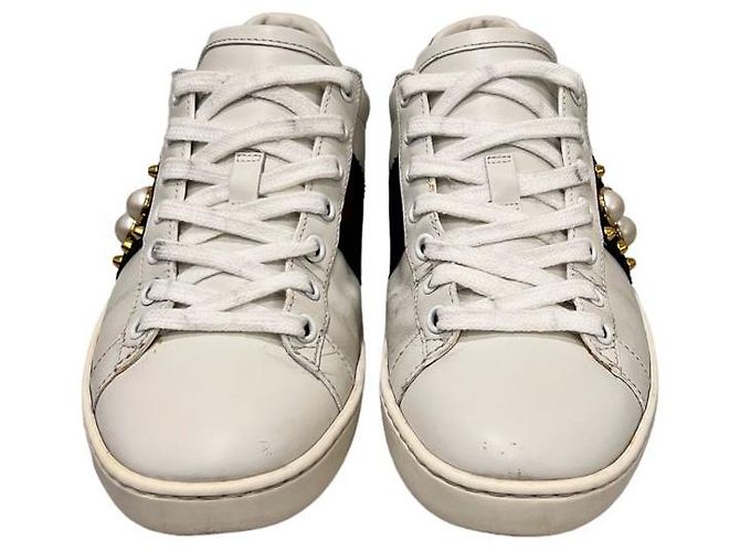 Gucci Sneakers Ace Stud da donna Bianco - vista 3