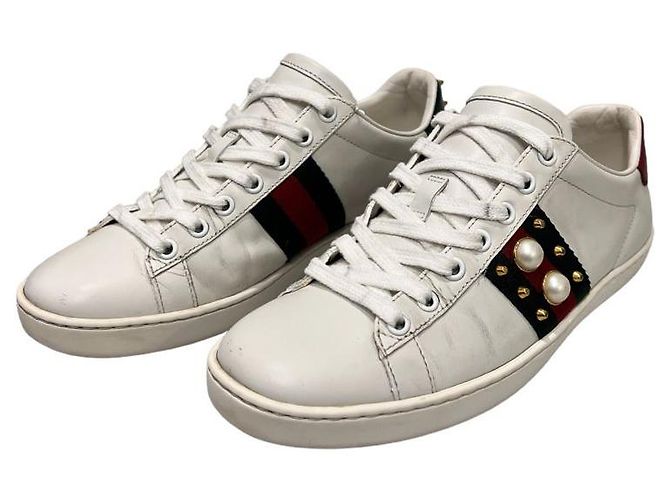 Gucci Sneakers Ace Stud da donna Bianco - vista 4