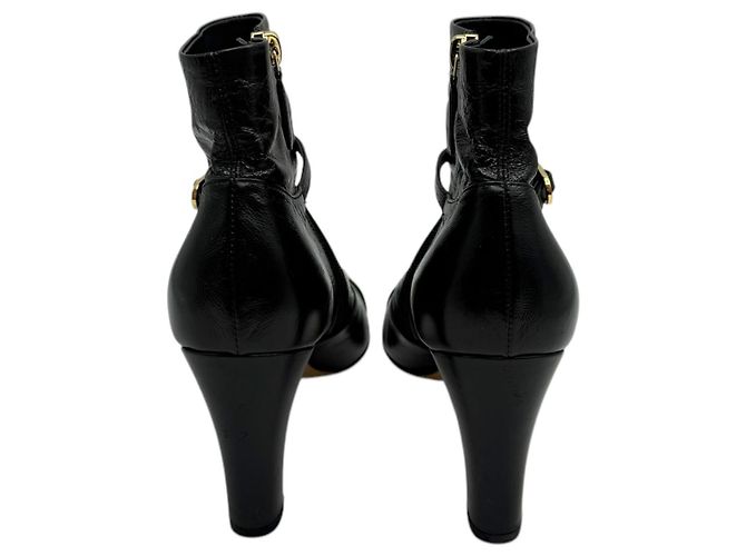 Chanel Botines para mujer con logo CC Negro - vista 5