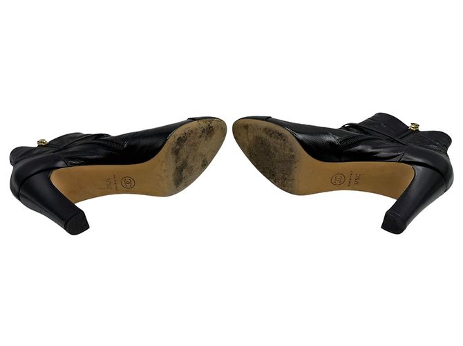 Chanel Botines para mujer con logo CC Negro - vista 7