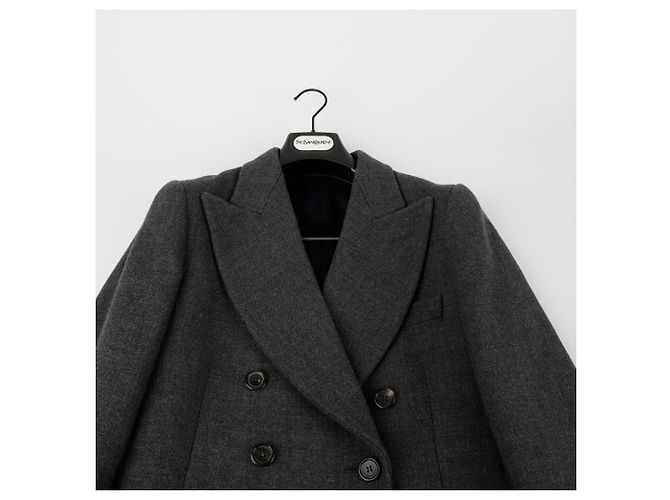 Saint Laurent Mantelgröße Braun - Ansicht 3