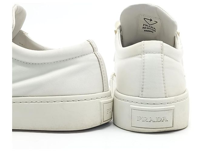 Prada Re-Nylon Gabardine Sneakers Weiß - Ansicht 3
