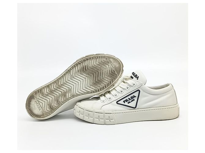Prada Re-Nylon Gabardine Sneakers Weiß - Ansicht 4