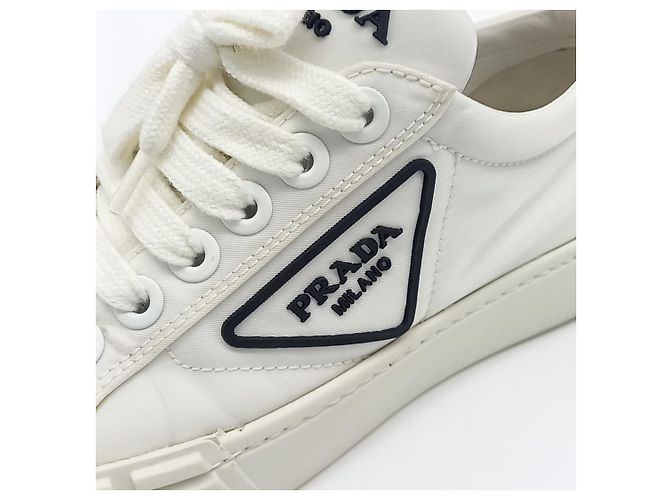 Prada Re-Nylon Gabardine Sneakers Weiß - Ansicht 5