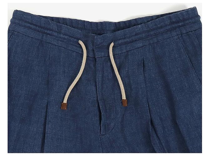 Pantalones de lino con banda Brunello Cucinelli - vista 2