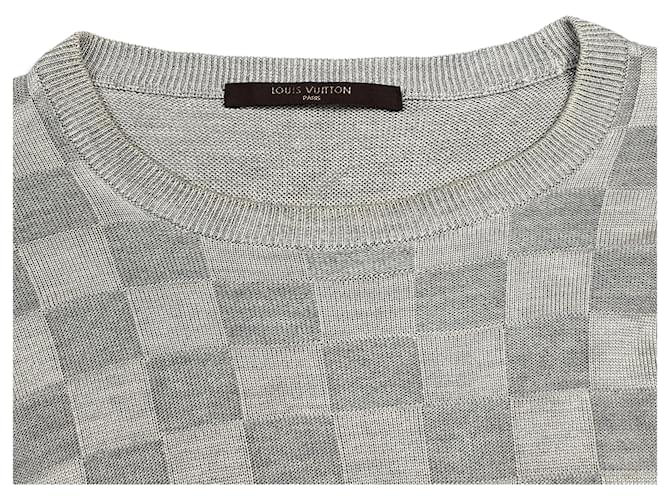 Louis Vuitton Seidenstrick mit Damier-Muster Braun - Ansicht 4