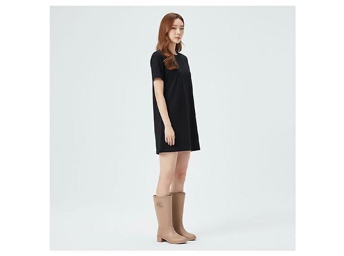 Gucci Botas de lluvia de goma para mujeres marrones Castaño - vista 10