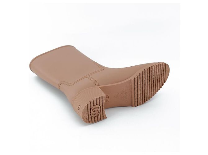 Gucci Botas de lluvia de goma para mujeres marrones Castaño - vista 7