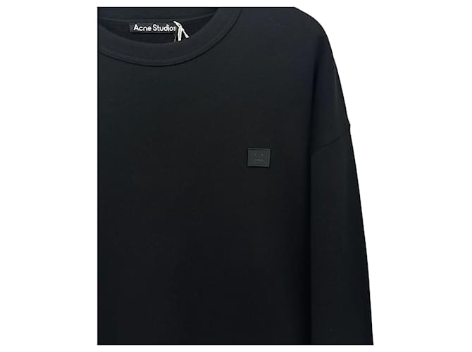 Oversized Sweatshirt mit Face-Logo von Acne Studios Schwarz - Ansicht 8