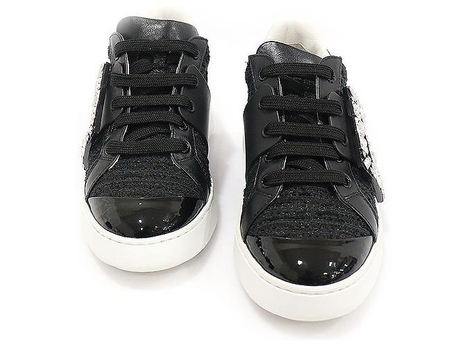 Roger Vivier Sneakers Viv Skate Donna in Pelle Nera Nero - vista 2