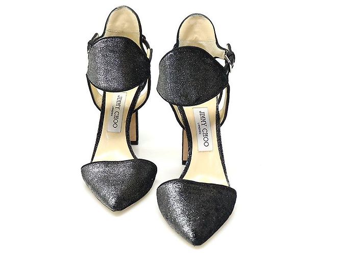 Jimmy Choo Pumps in velluto cristallo grigio per donne Marrone - vista 2