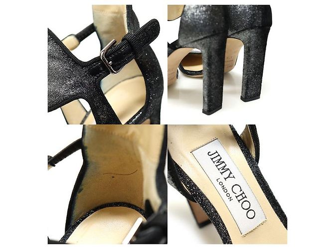 Jimmy Choo Pumps in velluto cristallo grigio per donne Marrone - vista 8