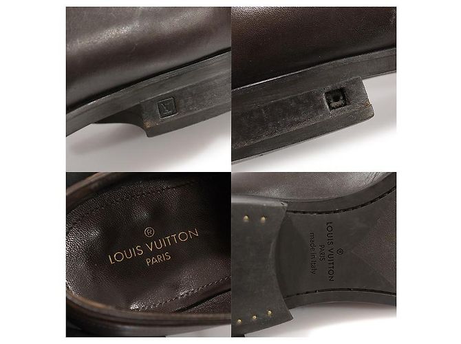 Louis Vuitton Scarpe Derby da uomo in pelle caviar Damier marrone - vista 2