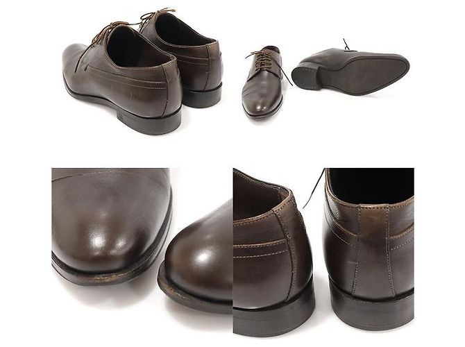 Louis Vuitton Scarpe Derby da uomo in pelle caviar Damier marrone - vista 7