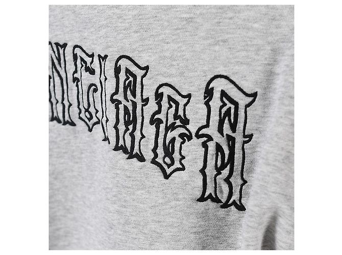 Balenciaga Grau Bestickter Hoodie mit Tattoo-Logo Braun - Ansicht 14