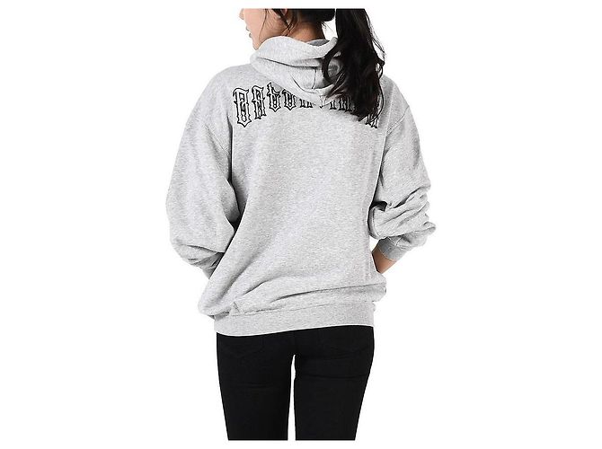 Balenciaga Grau Bestickter Hoodie mit Tattoo-Logo Braun - Ansicht 2