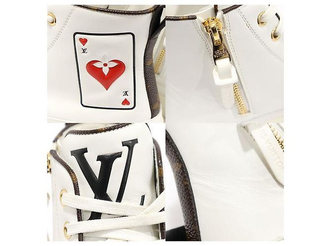 Louis Vuitton Sneaker alte Stella Game On in pelle di vitello bianca per donne Bianco - vista 6