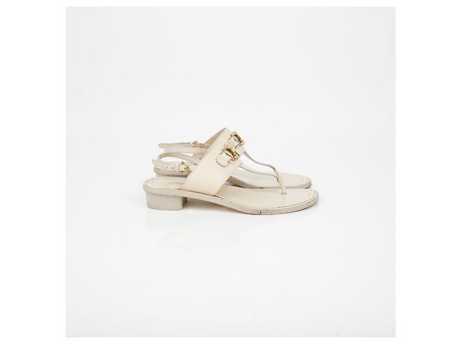 Salvatore Ferragamo Sandalias con Decoración Double Gancio Castaño - vista 2