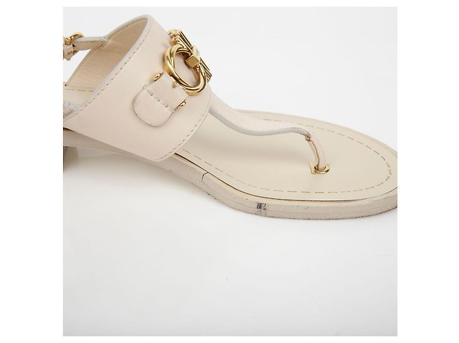 Salvatore Ferragamo Sandalias con Decoración Double Gancio Castaño - vista 8