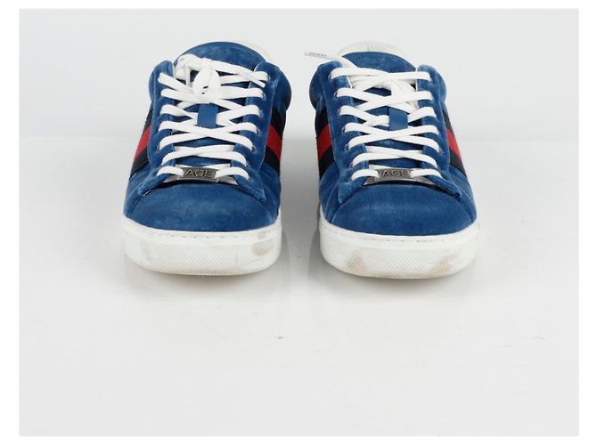 Gucci Sneakers Ace Web Blu - vista 6