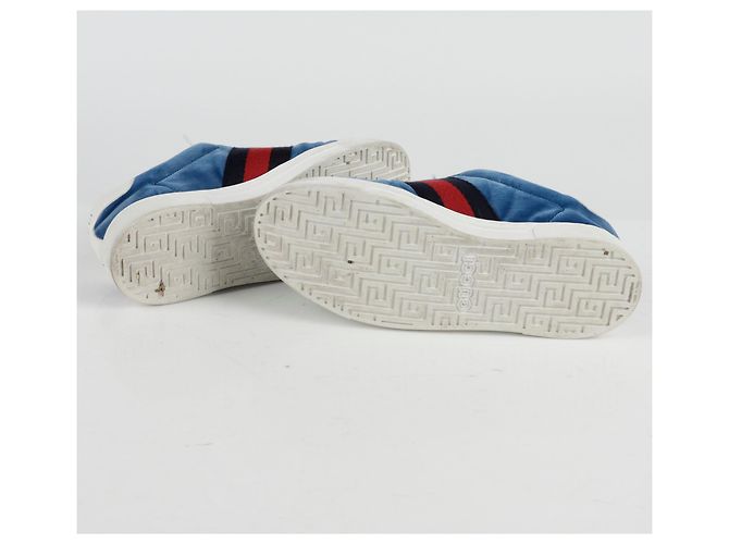 Gucci Sneakers Ace Web Blu - vista 8