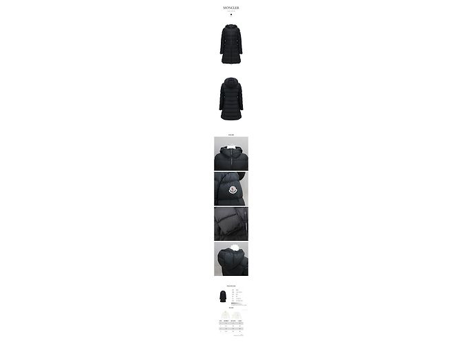 Moncler Jaqueta acolchoada feminina Preto - vista 2