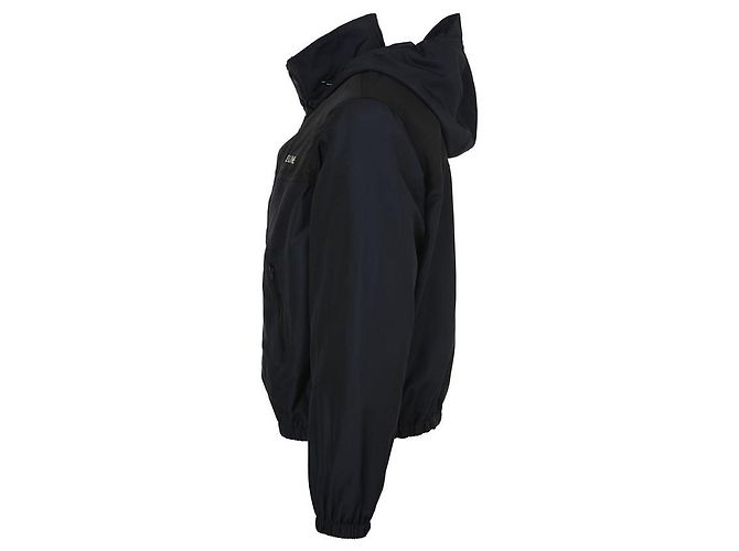 Céline Giacca a vento con ricamo del logo in blu navy - vista 4