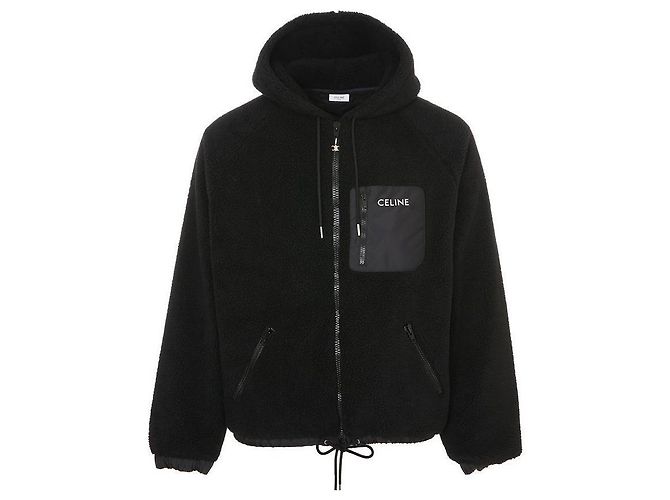 Céline Fleece-Jacke mit gesticktem Logo Rot - Ansicht 2