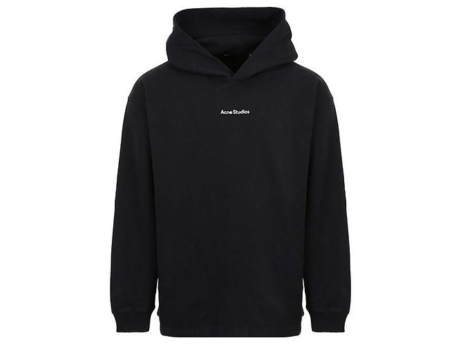 Acne Schwarzer Hoodie mit Logo-Detail - Ansicht 2