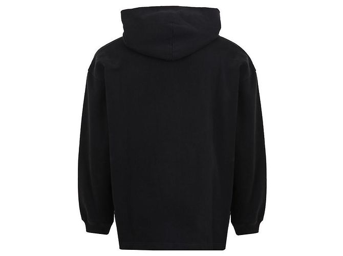 Acne Schwarzer Hoodie mit Logo-Detail - Ansicht 6
