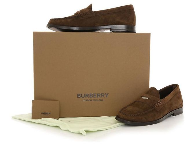 Burberry Loafer Rupert de Camurça Marrom - vista 13