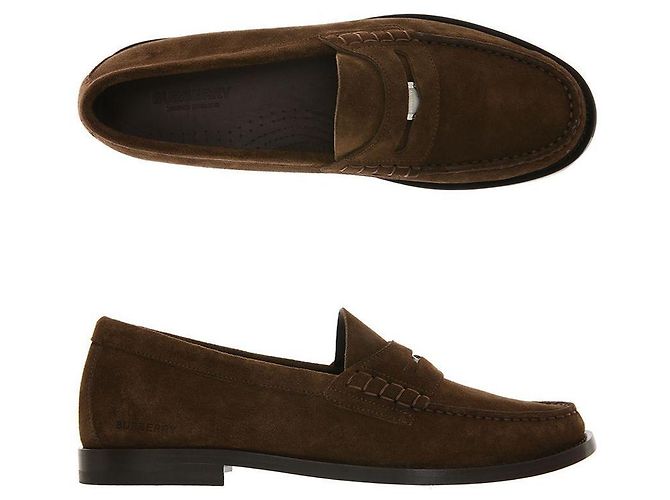 Burberry Loafer Rupert de Camurça Marrom - vista 3