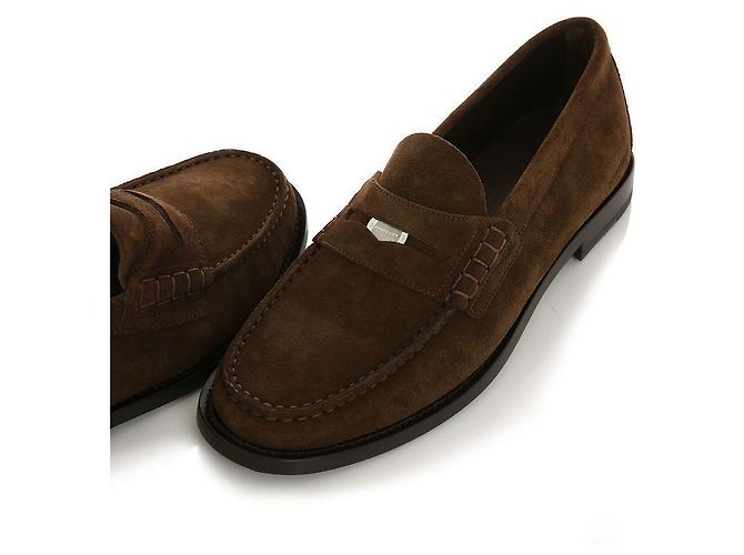 Burberry Loafer Rupert de Camurça Marrom - vista 8