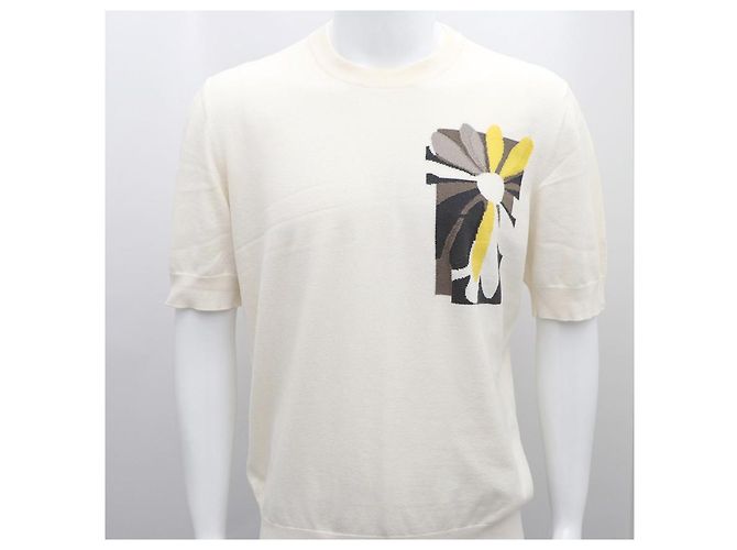 Hermès Malha de Cachemira com Mangas Curtas Branco - vista 11