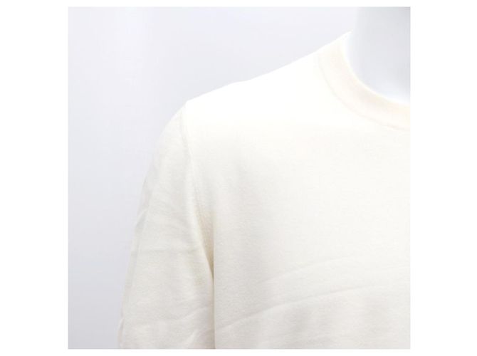 Hermès Malha de Cachemira com Mangas Curtas Branco - vista 12