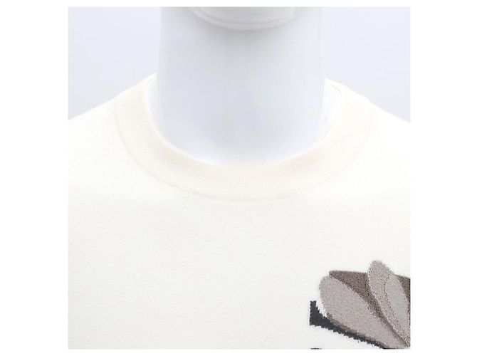 Hermès Malha de Cachemira com Mangas Curtas Branco - vista 13