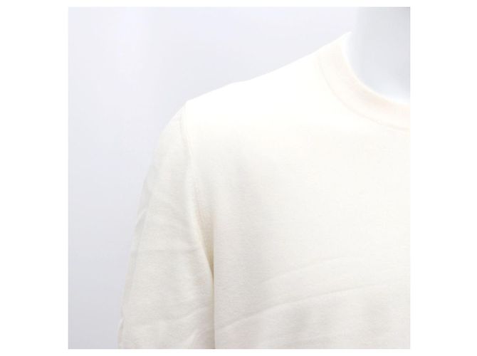 Hermès Malha de Cachemira com Mangas Curtas Branco - vista 2