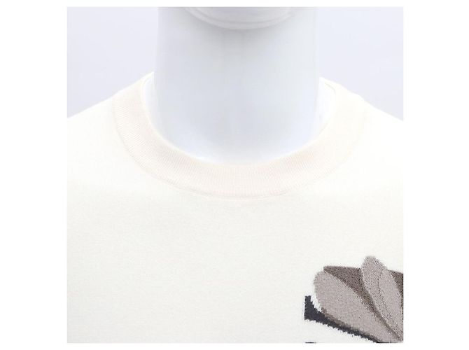 Hermès Malha de Cachemira com Mangas Curtas Branco - vista 3
