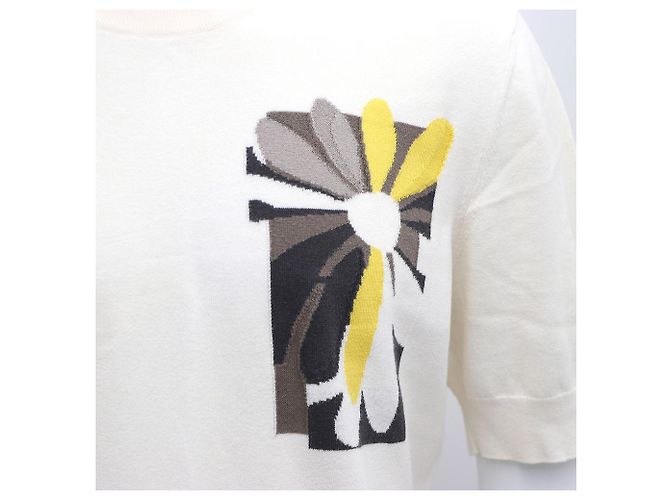 Hermès Malha de Cachemira com Mangas Curtas Branco - vista 4