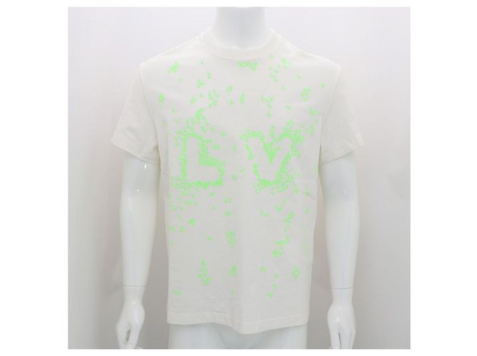 Louis Vuitton Kurzarm-T-Shirt mit gesticktem LV-Logo Weiß - Ansicht 10