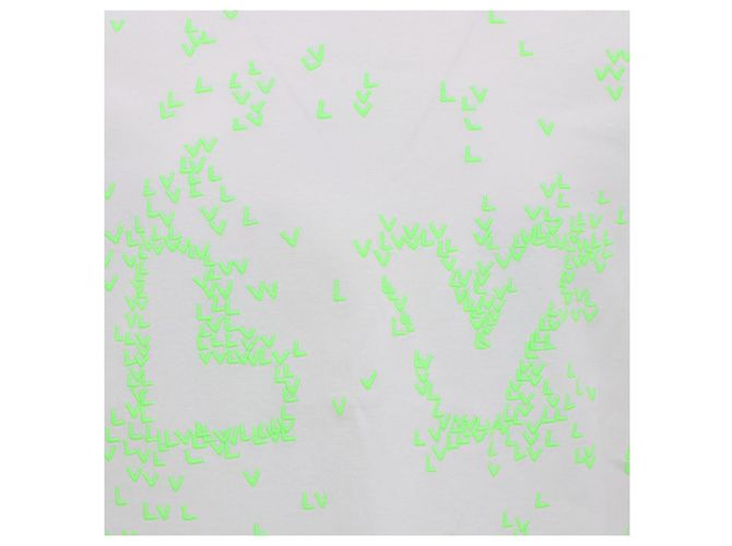 Louis Vuitton Kurzarm-T-Shirt mit gesticktem LV-Logo Weiß - Ansicht 13